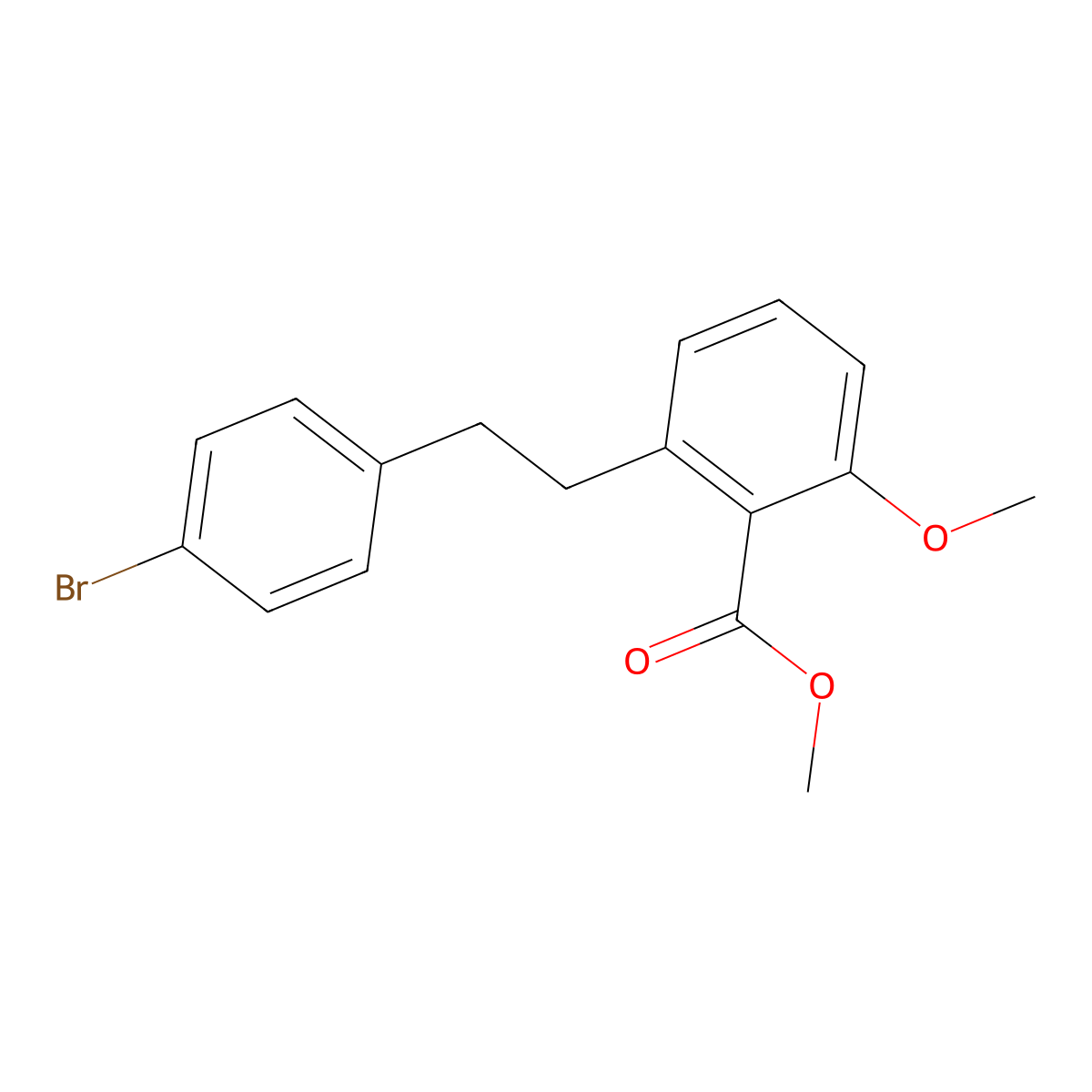 2-[2-(4-Bromo-phenyl)-ethyl]-6-methoxy-benzoic acid methyl ester molecular structure, CAS 1171924-77-8