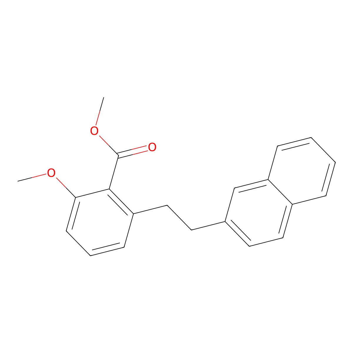 2-Methoxy-6-(2-naphthalen-2-yl-ethyl)-benzoic acid methyl ester molecular structure, CAS 1171924-79-0