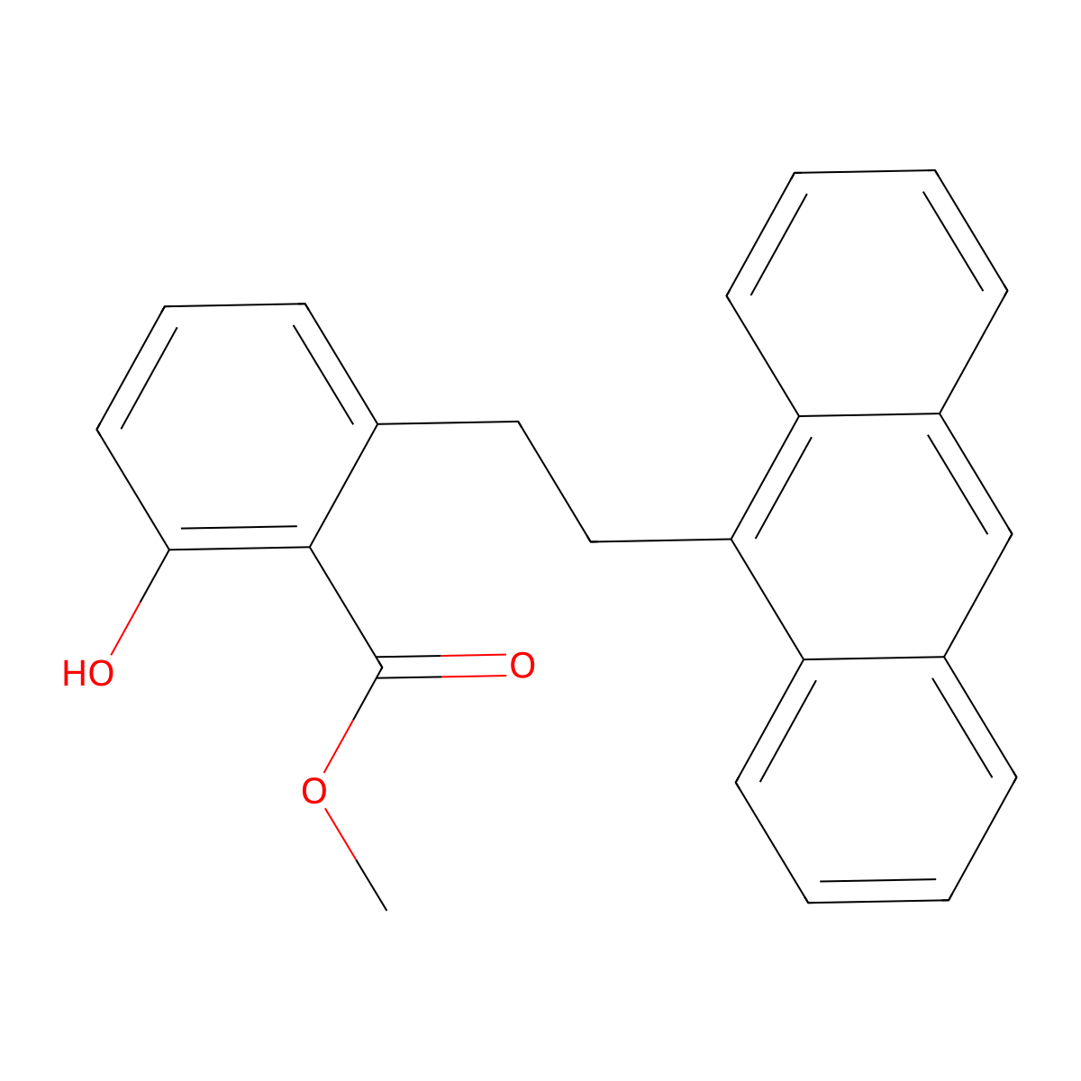2-(2-Anthracen-9-yl-ethyl)-6-hydroxy-benzoic acid methyl ester molecular structure, CAS 1171924-98-3