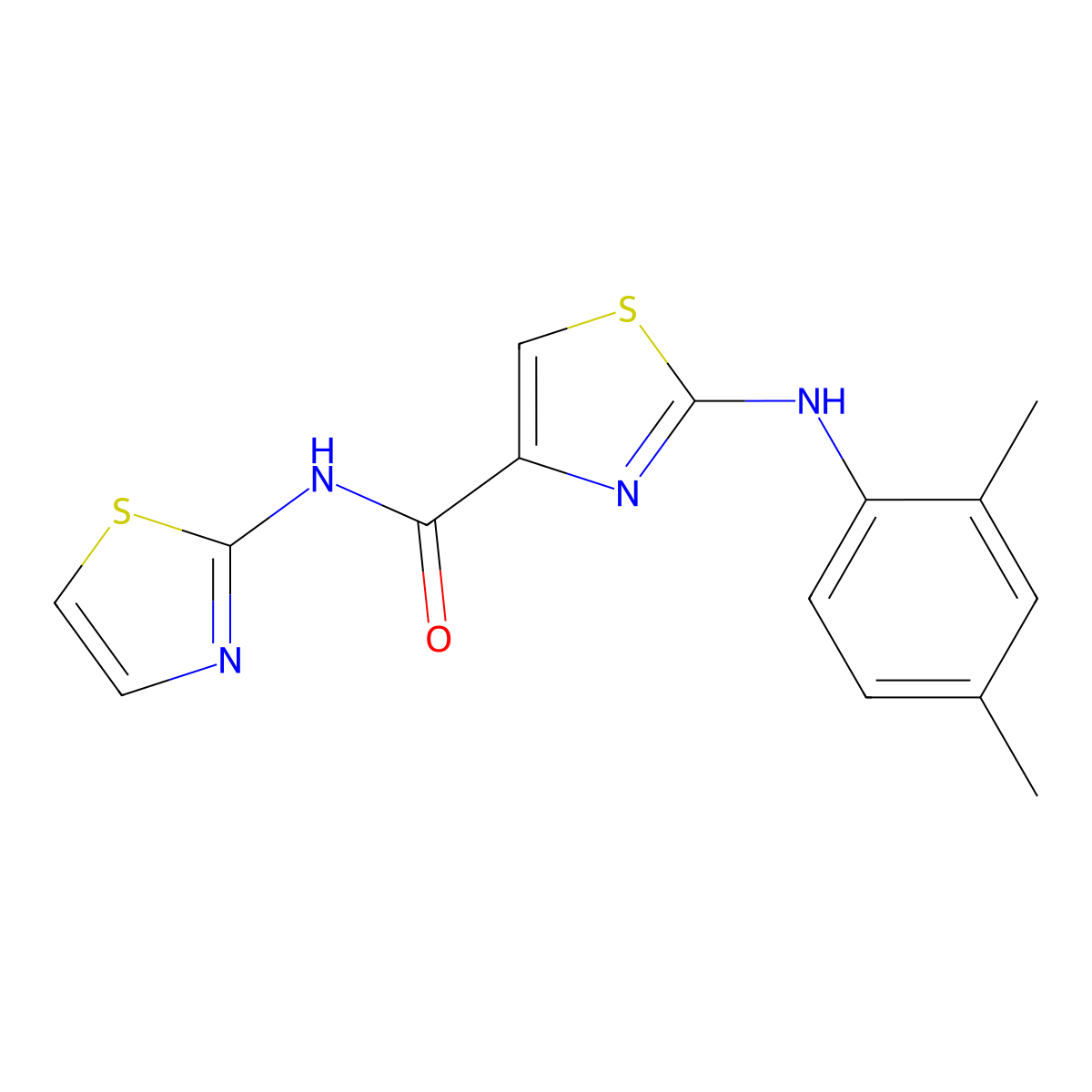 2-((2,4-dimethylphenyl)amino)-N-(thiazol-2-yl)thiazole-4-carboxamide molecular structure, CAS 1171926-04-7