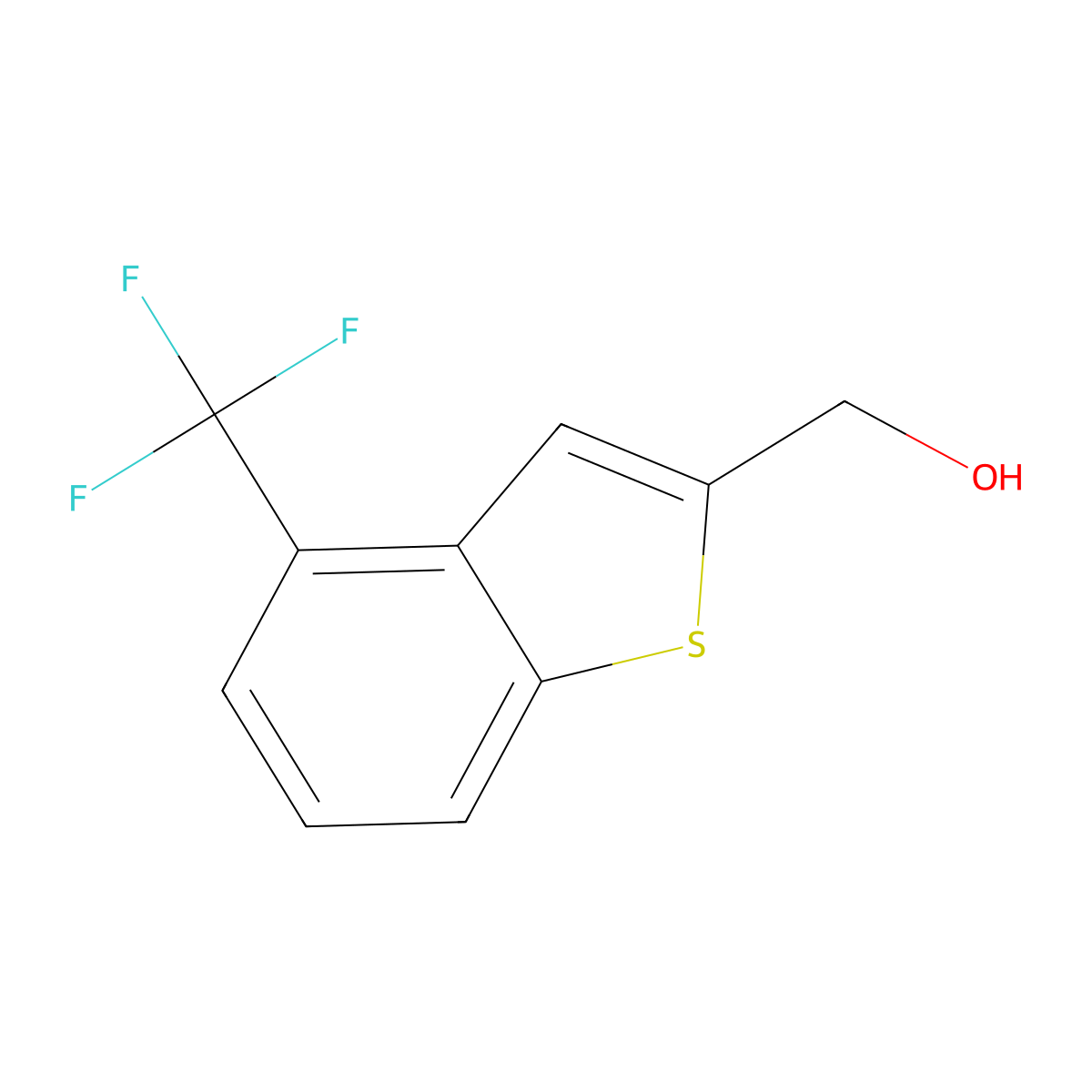 [4-(Trifluoromethyl)benzothiophen-2-yl]methanol molecular structure, CAS 1171926-60-5
