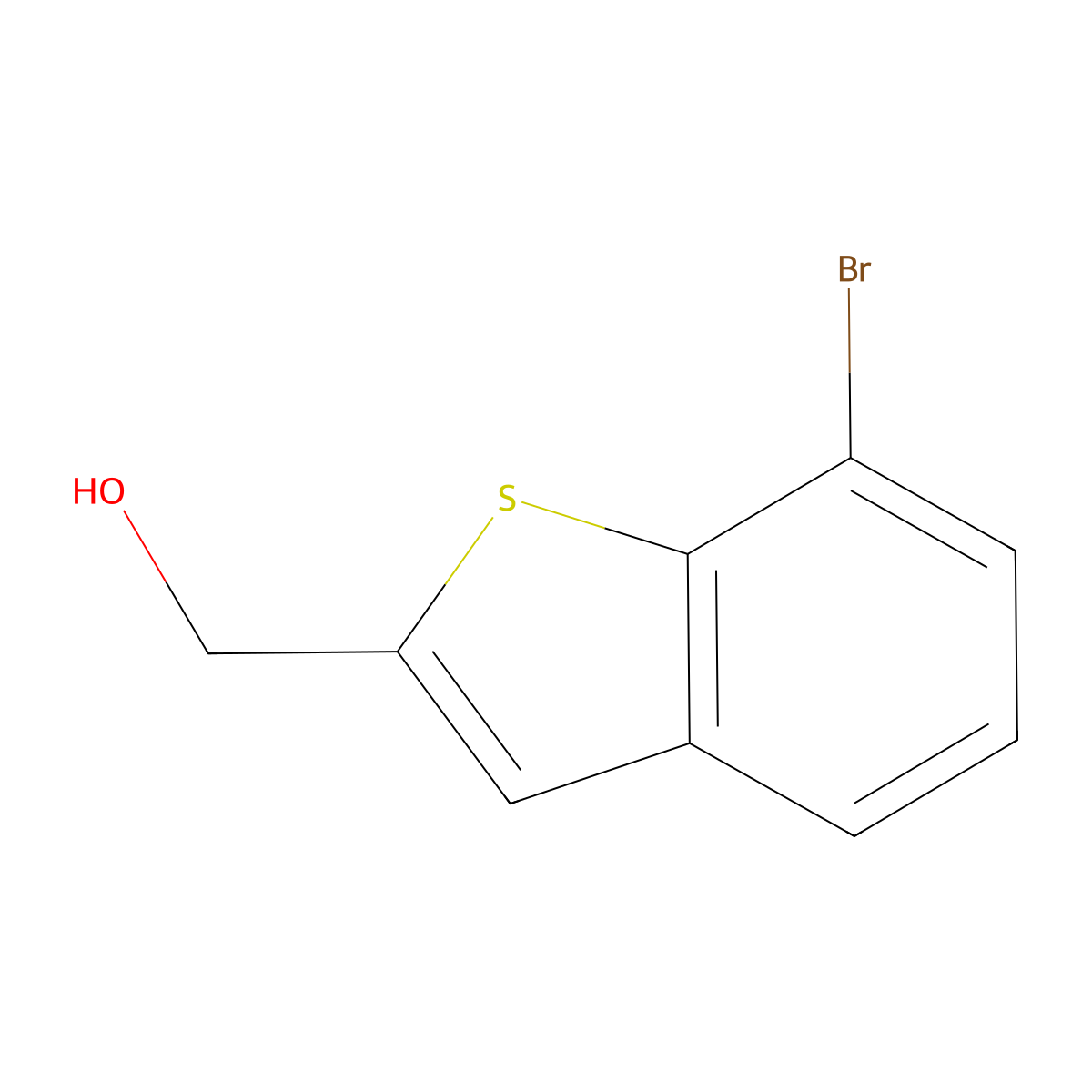 (7-Bromo-1-benzothiophen-2-yl)methanol molecular structure, CAS 1171926-64-9
