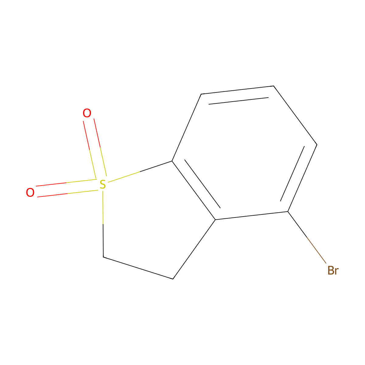 4-Bromo-2,3-dihydrobenzo[b]thiophene 1,1-dioxide molecular structure, CAS 1171926-76-3