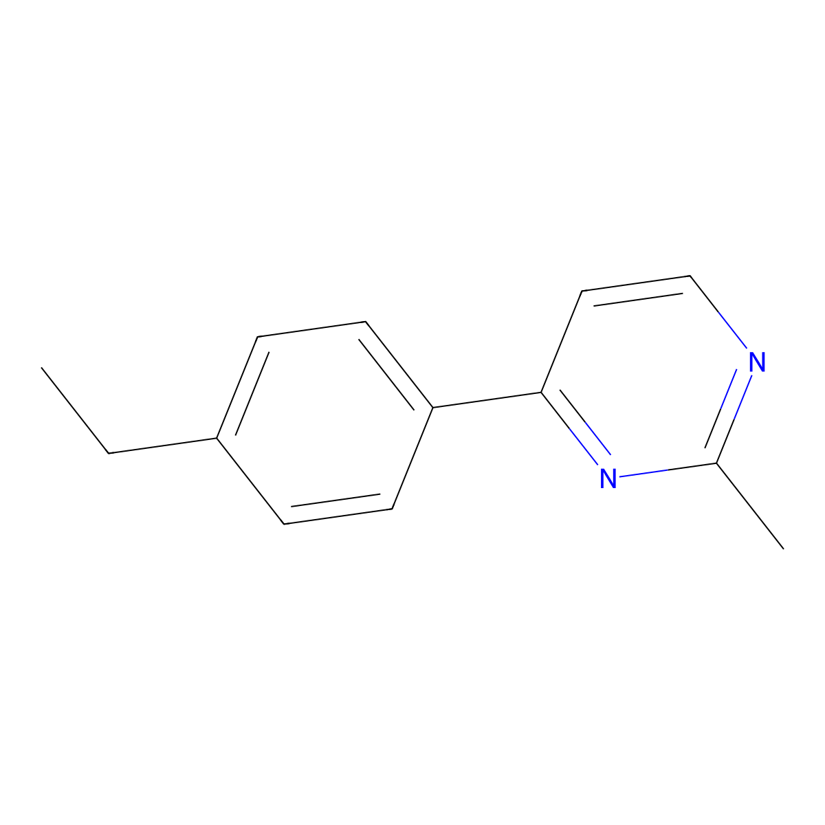 4-(4-Ethylphenyl)-2-methylpyrimidine molecular structure, CAS 1171927-27-7