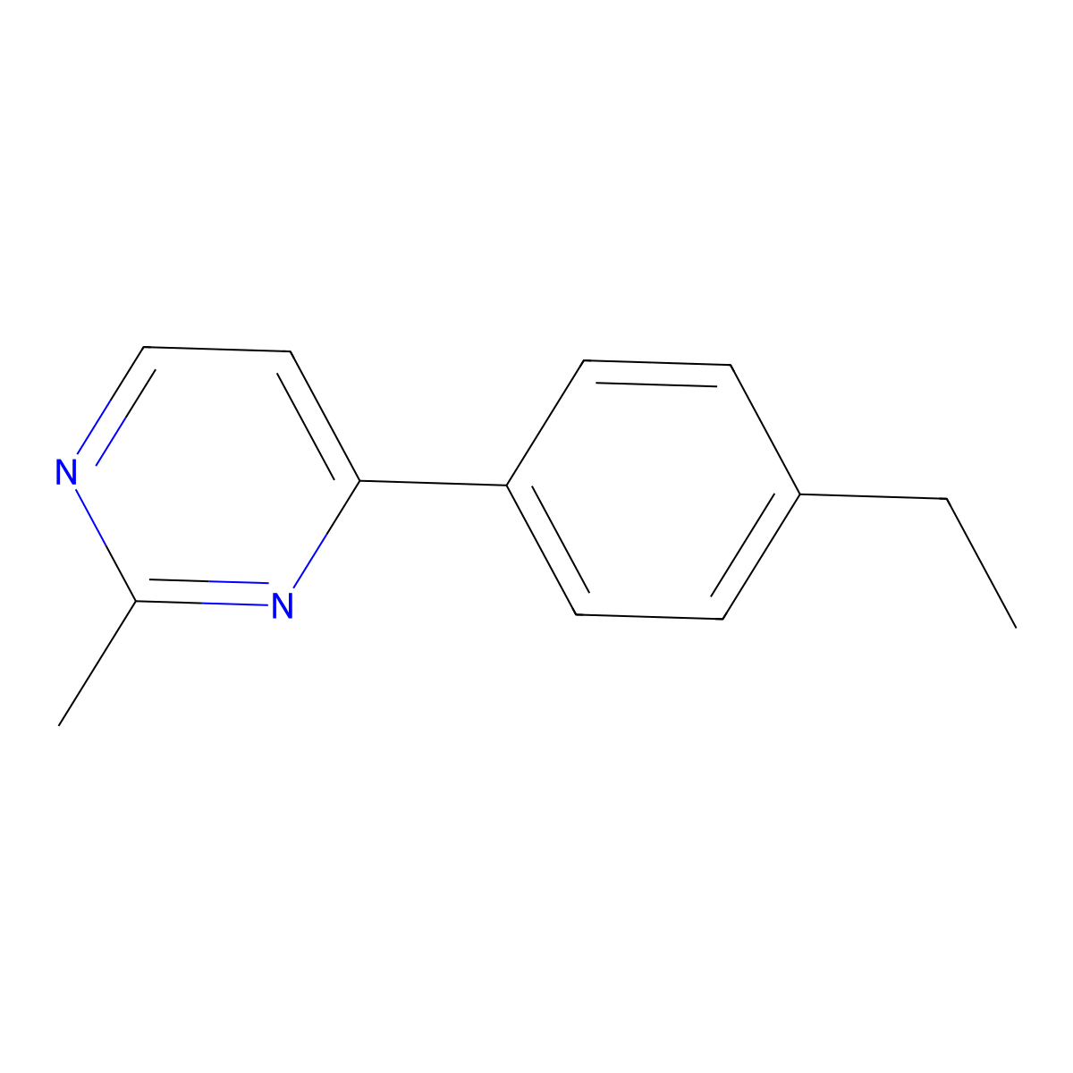 4-(4-Ethylphenyl)-2-methylpyrimidine molecular structure, CAS 1171927-27-7