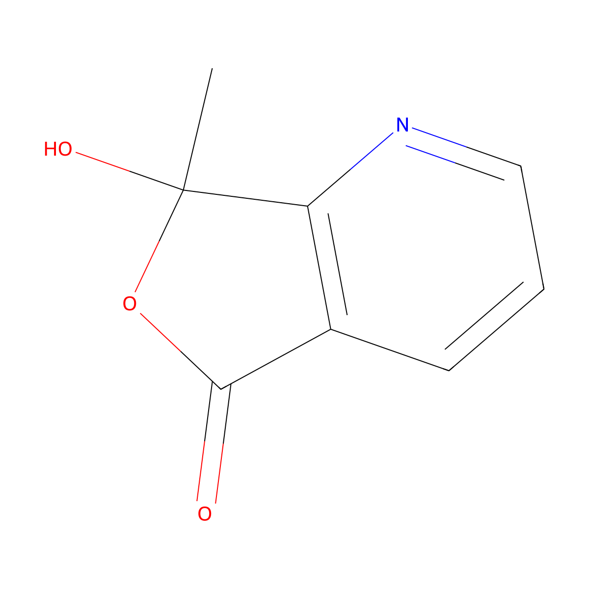 7-Hydroxy-7-methylfuro[3,4-b]pyridin-5(7H)-one molecular structure, CAS 117193-96-1