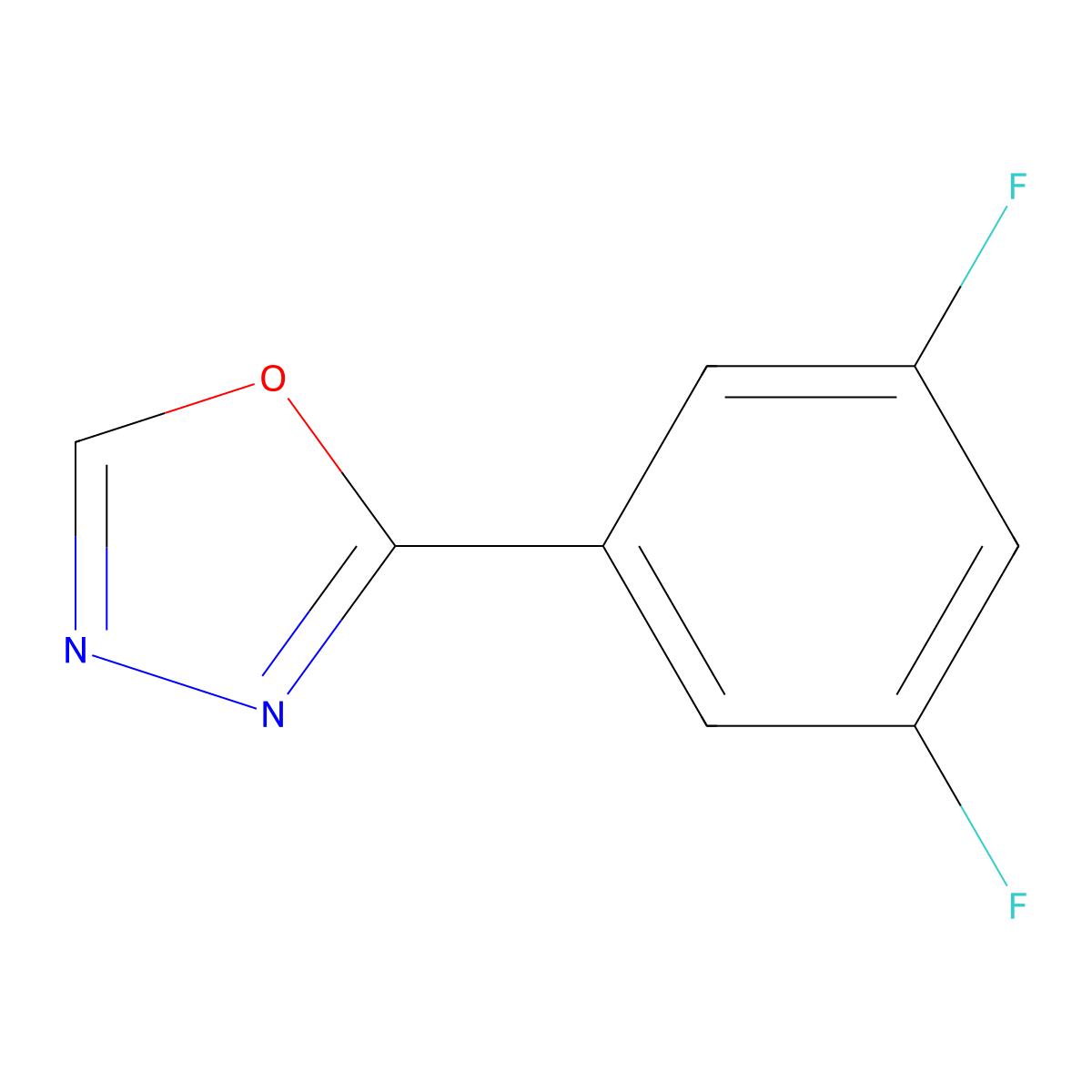 2-(3,5-Difluorophenyl)-1,3,4-oxadiazole molecular structure, CAS 1171930-36-1