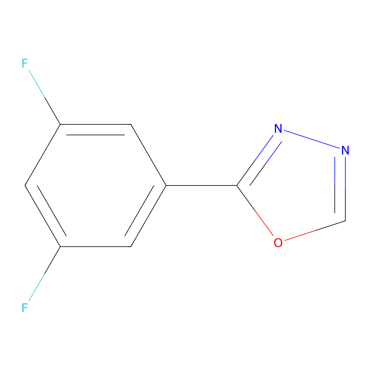 2-(3,5-Difluorophenyl)-1,3,4-oxadiazole molecular structure, CAS 1171930-36-1