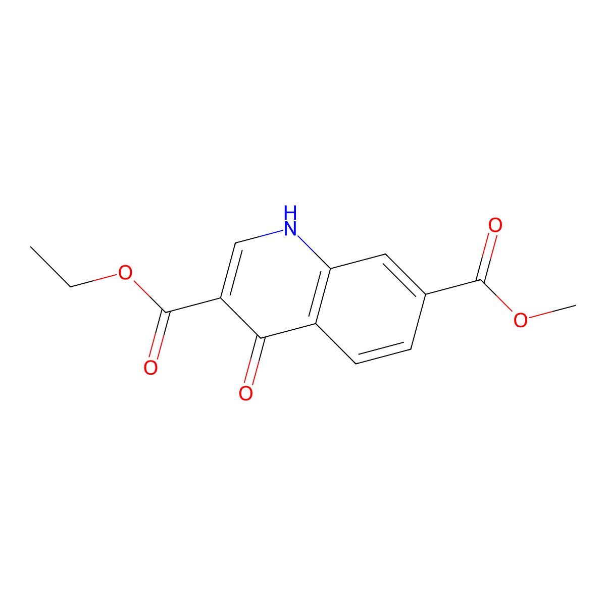 3-Ethyl 7-methyl 4-hydroxyquinoline-3,7-dicarboxylate molecular structure, CAS 1171932-58-3