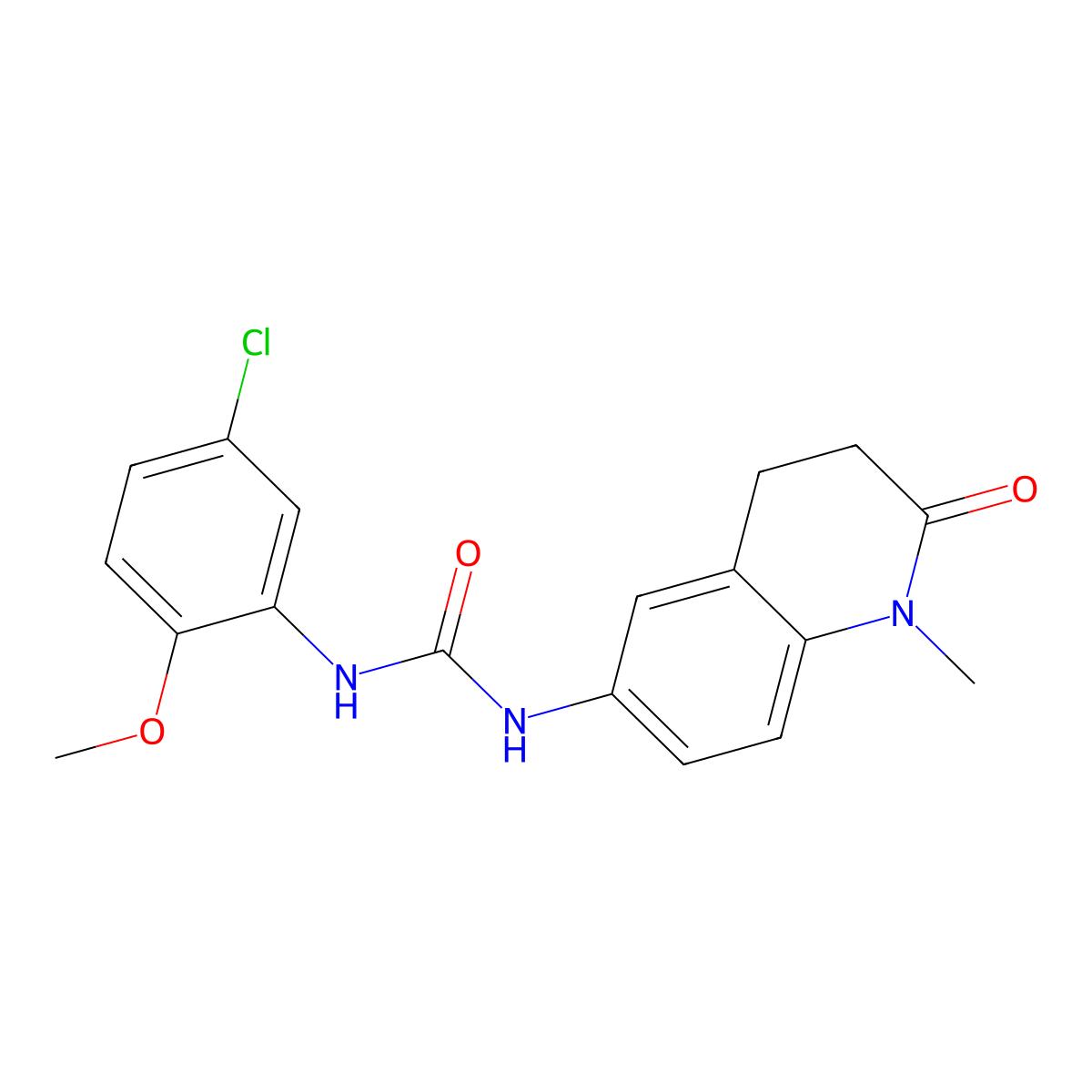 1-(5-Chloro-2-methoxyphenyl)-3-(1-methyl-2-oxo-1,2,3,4-tetrahydroquinolin-6-yl)urea molecular structure, CAS 1171934-63-6