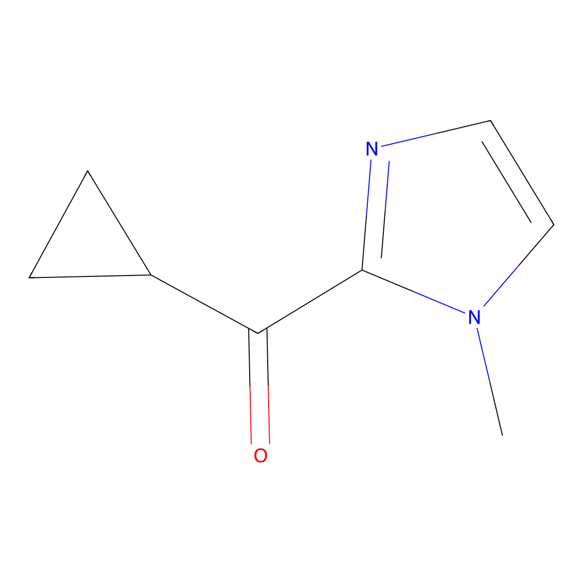 2-cyclopropanecarbonyl-1-methyl-1H-imidazole molecular structure, CAS 1171935-72-0