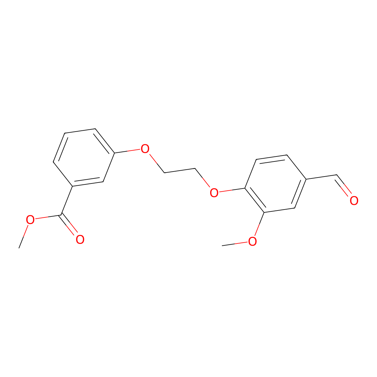 Methyl 3-[2-(4-formyl-2-methoxyphenoxy)ethoxy]benzoate molecular structure, CAS 1171935-91-3