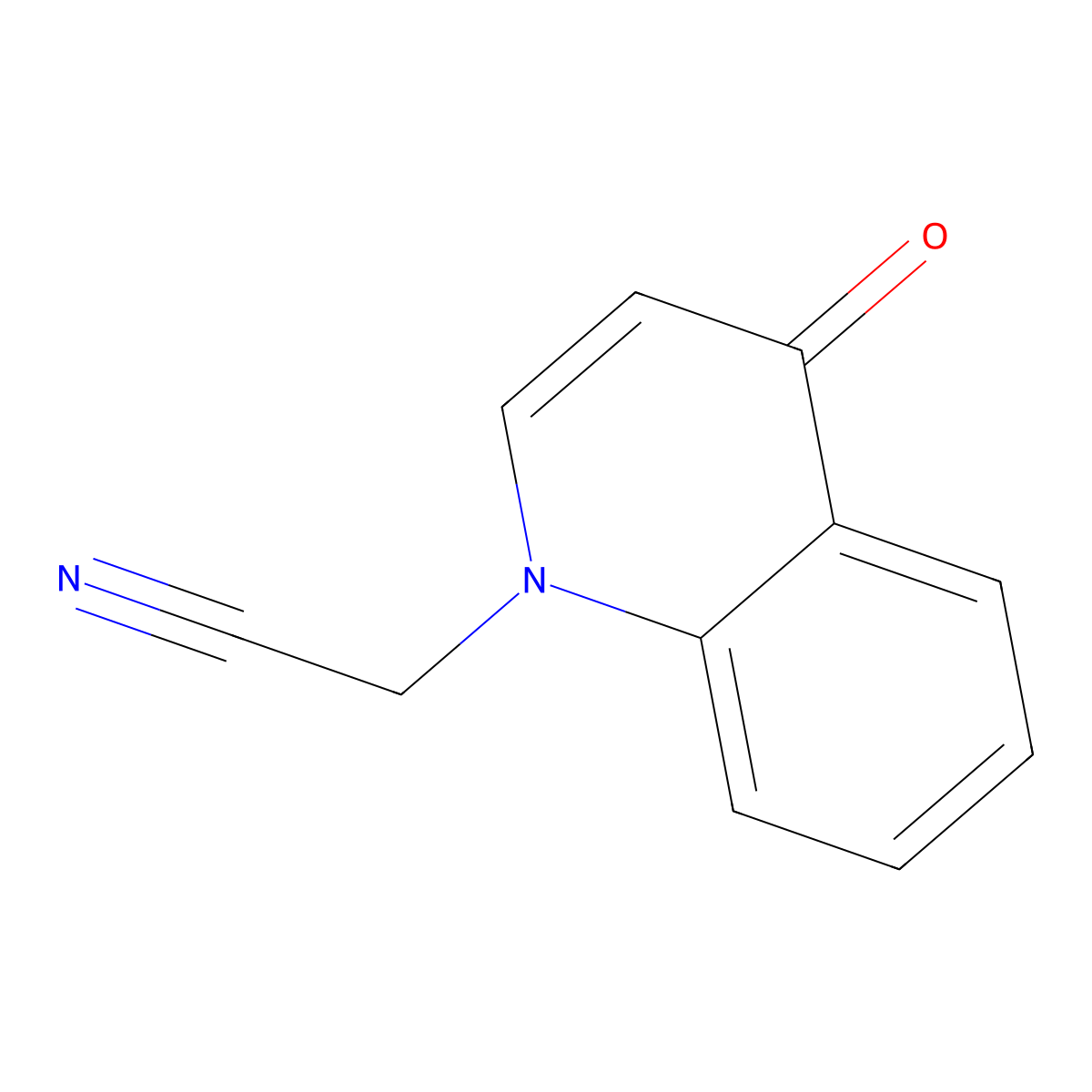 2-(4-oxoquinolin-1(4H)-yl)acetonitrile molecular structure, CAS 1171936-00-7