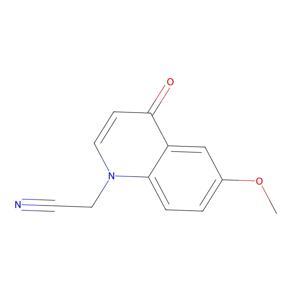 2-(6-Methoxy-4-oxo-1,4-dihydroquinolin-1-yl)acetonitrile molecular structure, CAS 1171936-09-6