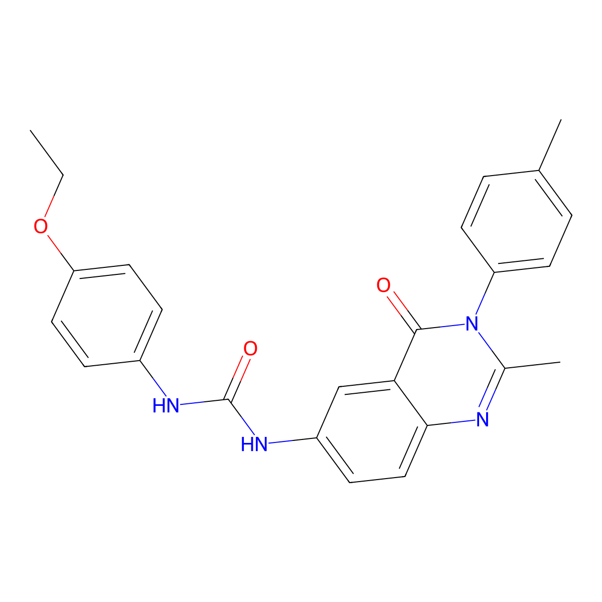 1-(4-Ethoxyphenyl)-3-(2-methyl-4-oxo-3-(p-tolyl)-3,4-dihydroquinazolin-6-yl)urea molecular structure, CAS 1171937-18-0
