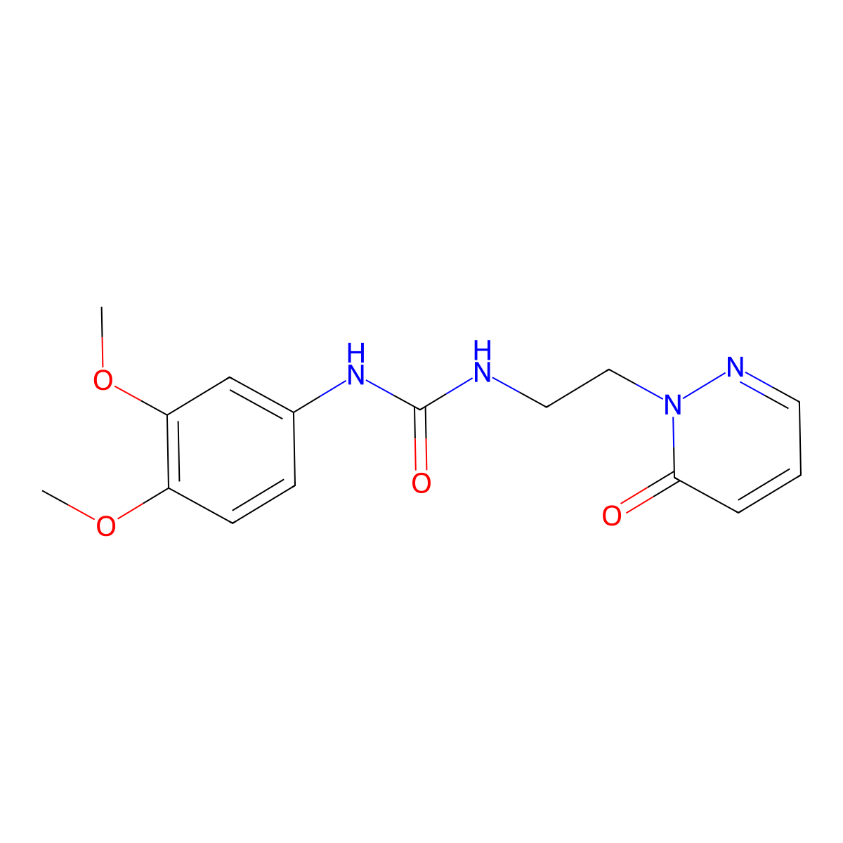 1-(3,4-dimethoxyphenyl)-3-(2-(6-oxopyridazin-1(6H)-yl)ethyl)urea molecular structure, CAS 1171938-15-0