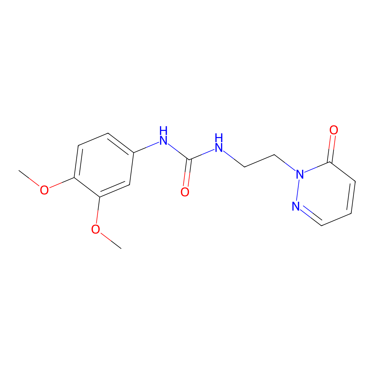 1-(3,4-dimethoxyphenyl)-3-(2-(6-oxopyridazin-1(6H)-yl)ethyl)urea molecular structure, CAS 1171938-15-0