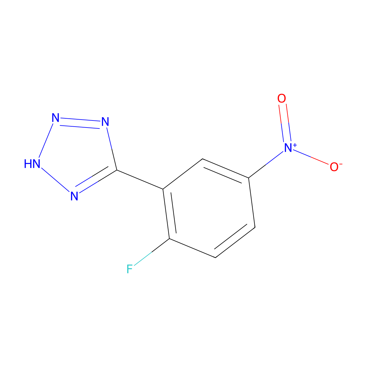 5-(2-Fluoro-5-nitrophenyl)-2H-tetrazole molecular structure, CAS 1171938-74-1