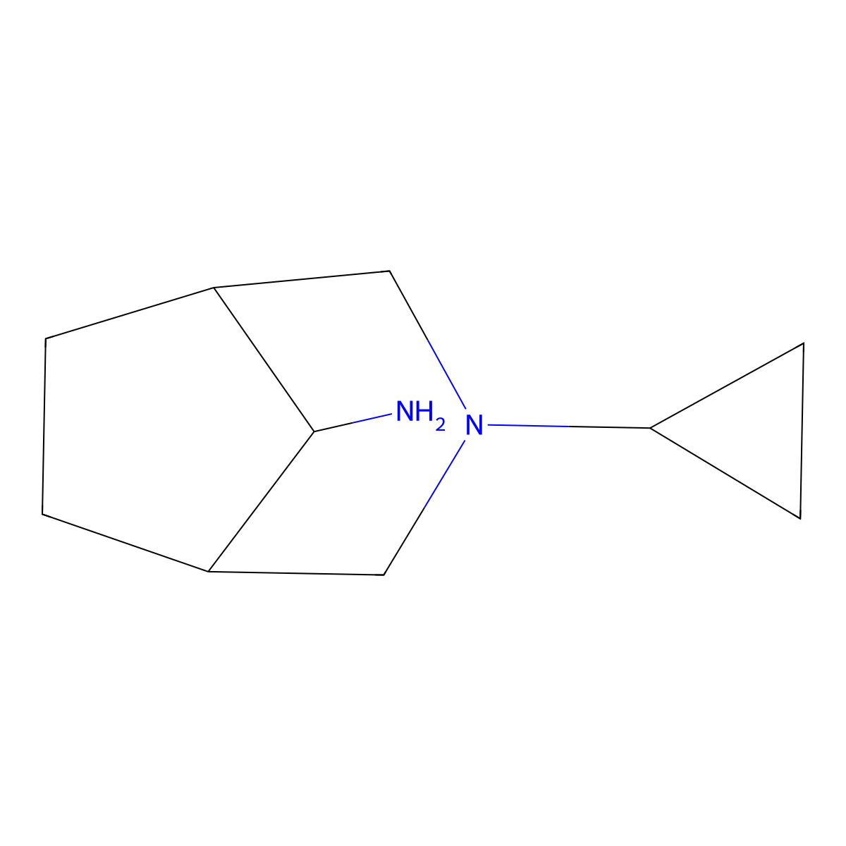 3-Cyclopropyl-3-azabicyclo[3.2.1]octan-8-amine molecular structure, CAS 1171939-07-3