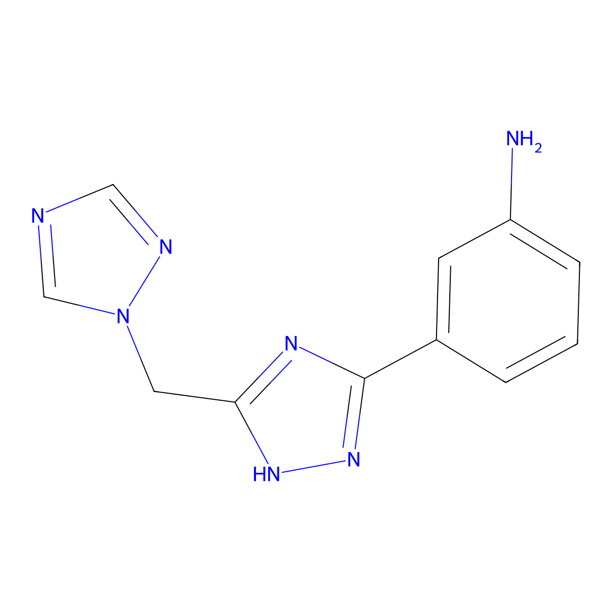 3-(3-((1H-1,2,4-triazol-1-yl)methyl)-1H-1,2,4-triazol-5-yl)aniline molecular structure, CAS 1171940-30-9