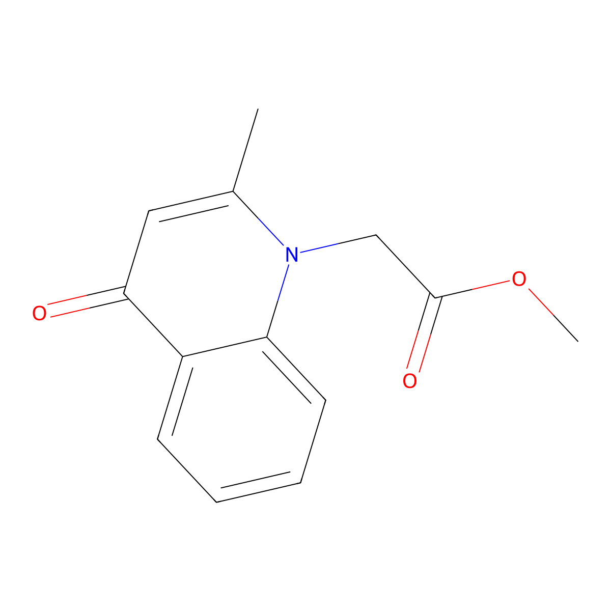 methyl 2-(2-methyl-4-oxoquinolin-1(4H)-yl)acetate molecular structure, CAS 1171940-71-8
