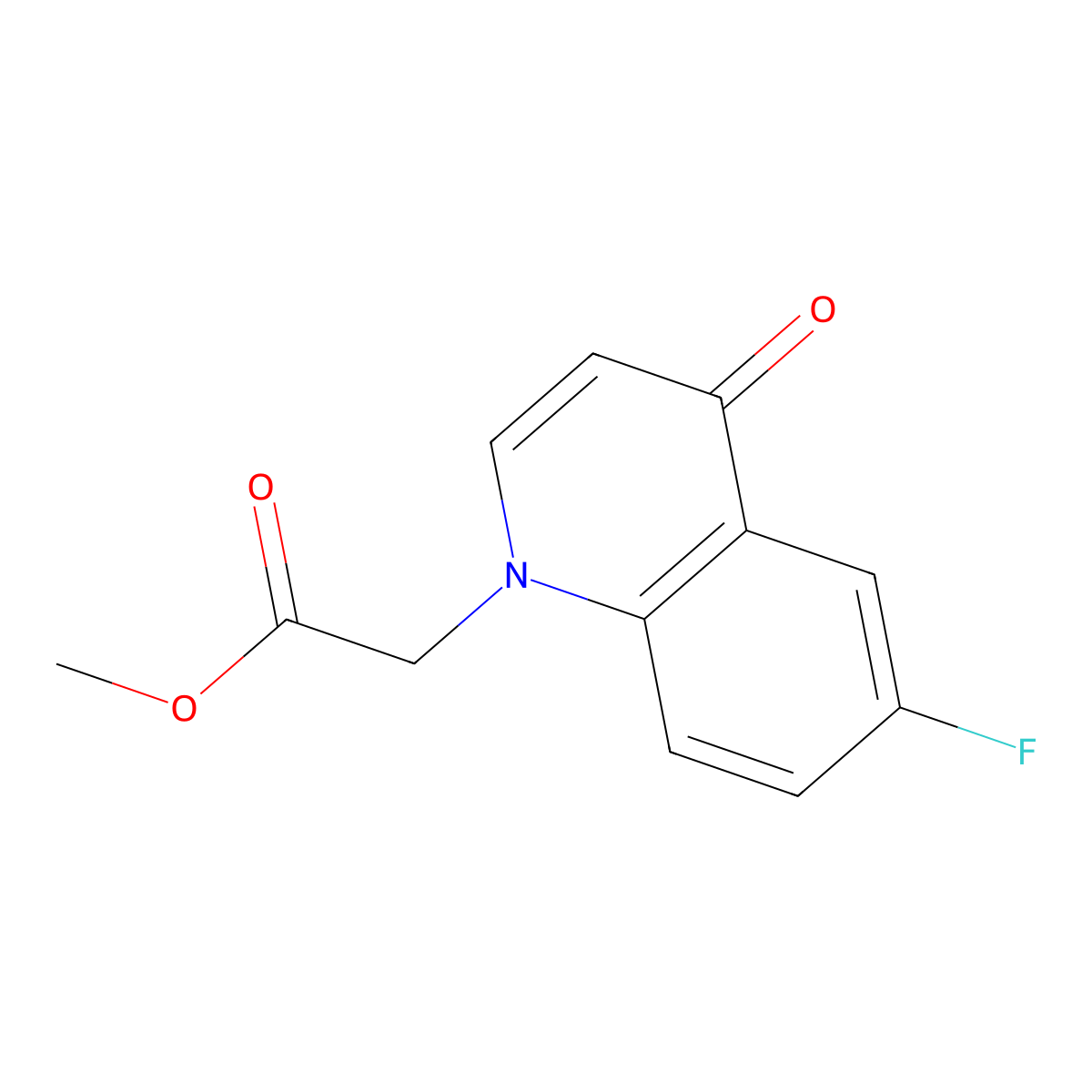 methyl 2-(6-fluoro-4-oxoquinolin-1(4H)-yl)acetate molecular structure, CAS 1171941-16-4