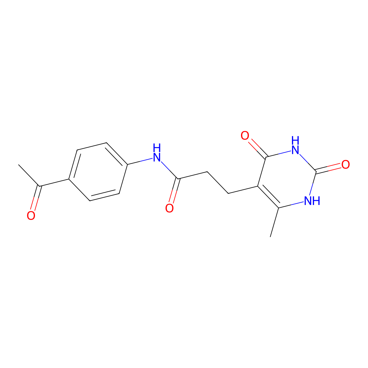 N-(4-acetylphenyl)-3-(6-methyl-2,4-dioxo-1,2,3,4-tetrahydropyrimidin-5-yl)propanamide molecular structure, CAS 1171951-43-1