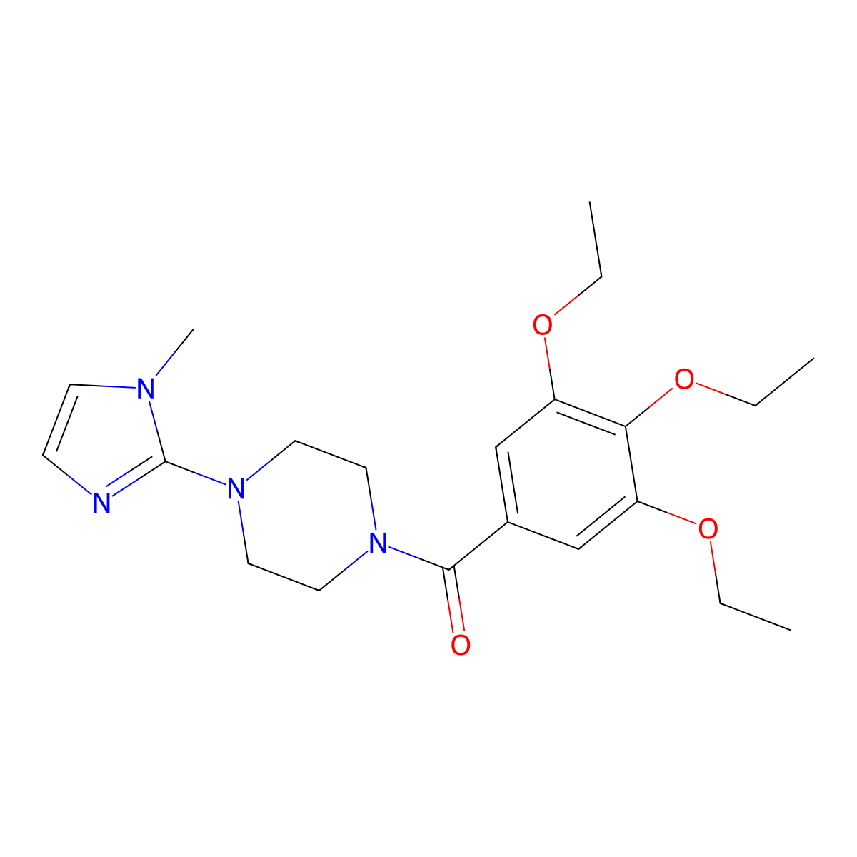 [4-(1-Methyl-1H-imidazol-2-yl)-1-piperazinyl](3,4,5-triethoxyphenyl)methanone molecular structure, CAS 1171952-66-1