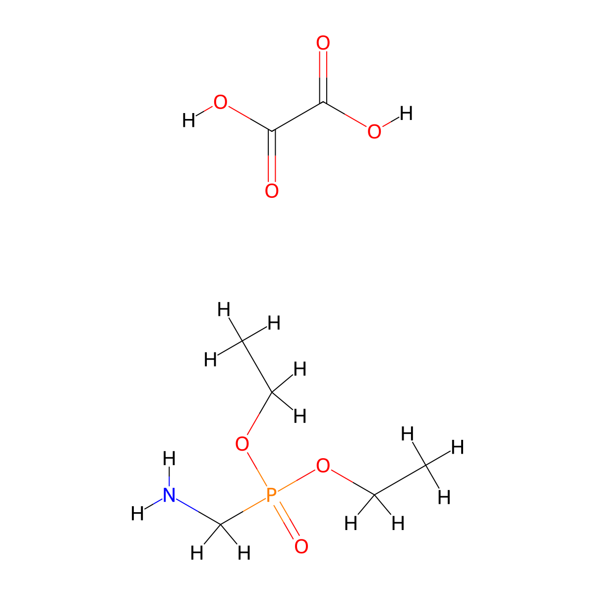 diethyl (aminomethyl)phosphonate oxalate salt molecular structure, CAS 117196-73-3