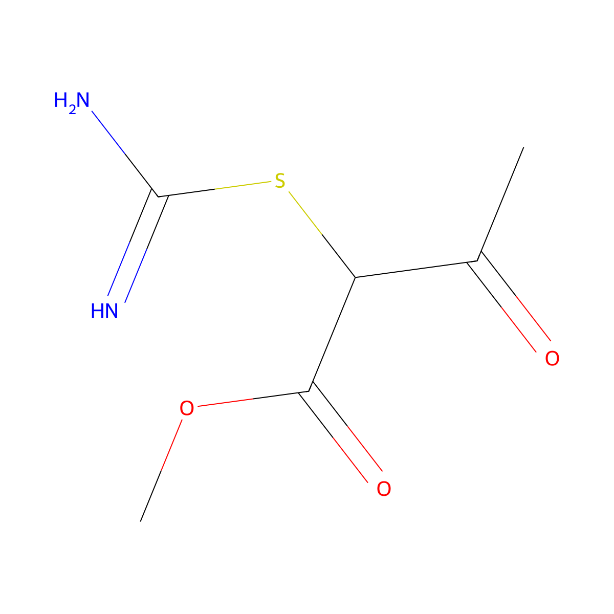 Methyl 2-amidinothio-3-oxobutanoate molecular structure, CAS 1171965-17-5