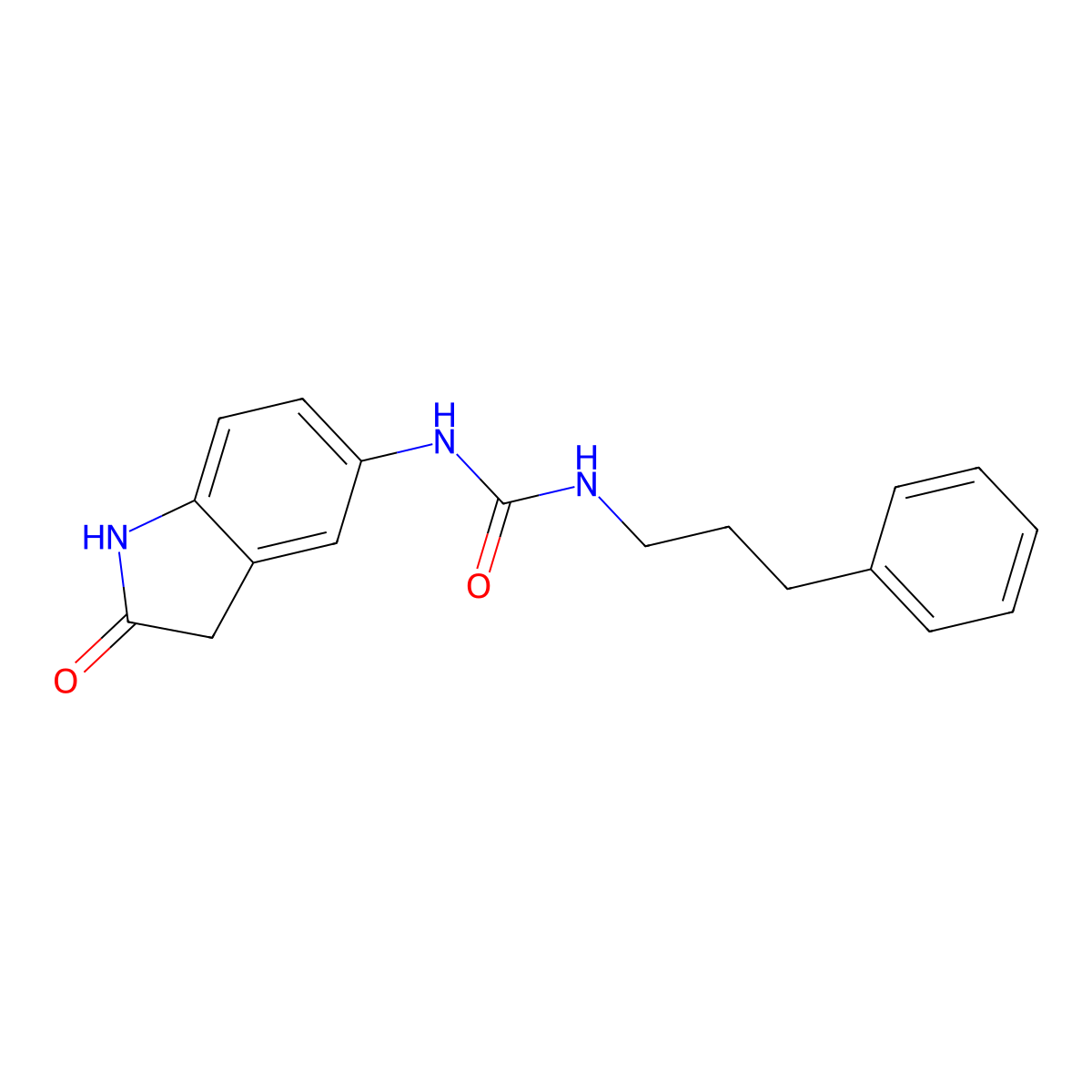 1-(2-Oxoindolin-5-yl)-3-(3-phenylpropyl)urea molecular structure, CAS 1171968-09-4