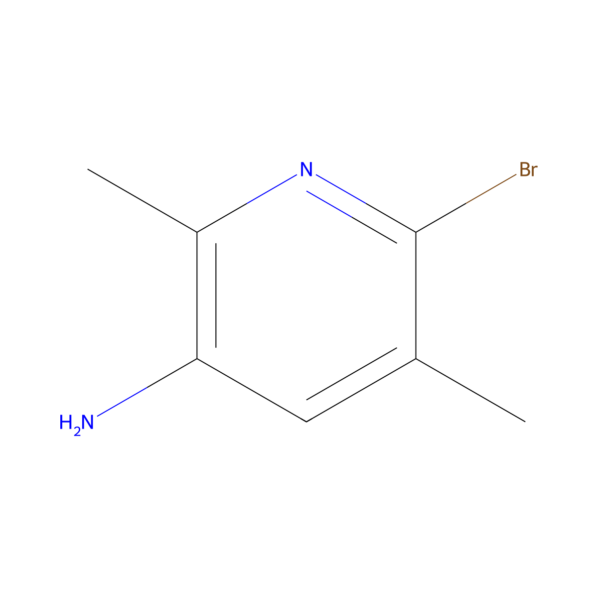 6-Bromo-2,5-dimethylpyridin-3-amine molecular structure, CAS 1171975-51-1