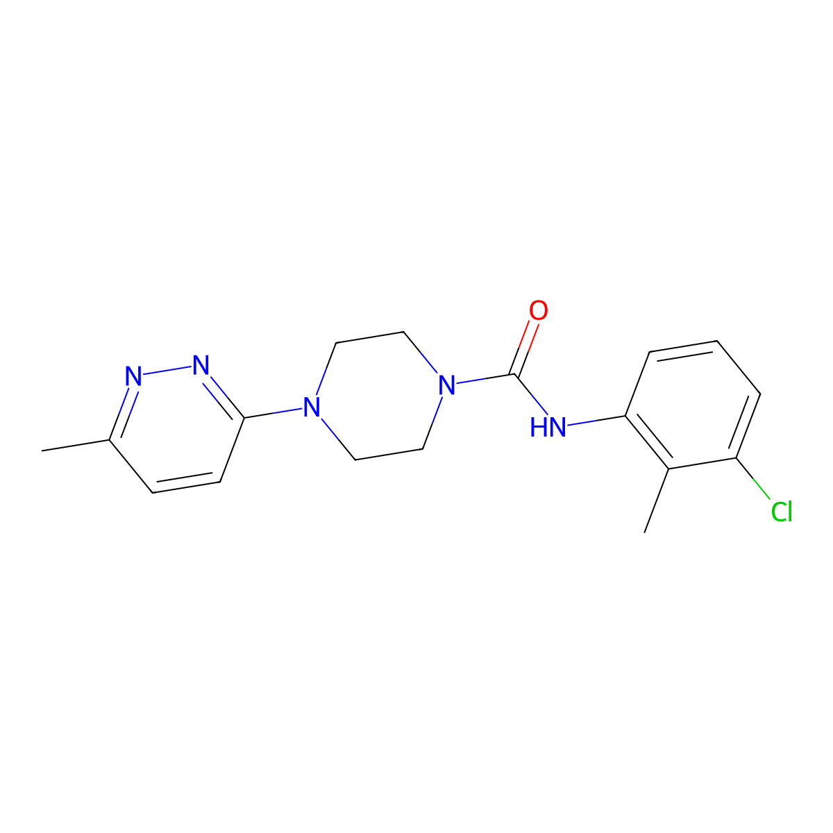 N-(3-chloro-2-methylphenyl)-4-(6-methylpyridazin-3-yl)piperazine-1-carboxamide molecular structure, CAS 1171975-89-5