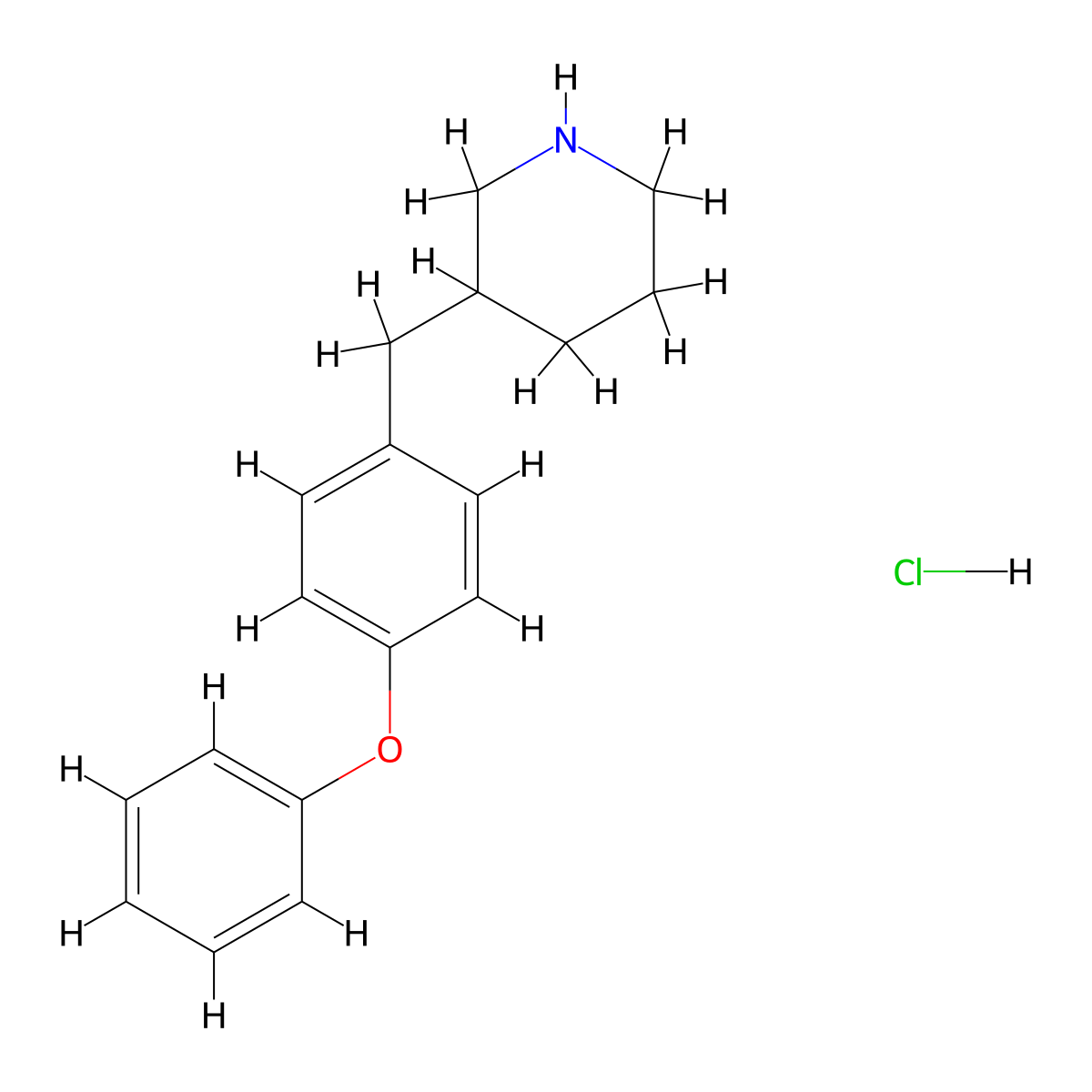 3-(4-Phenoxy-benzyl)-piperidine hydrochloride molecular structure, CAS 1171985-70-8