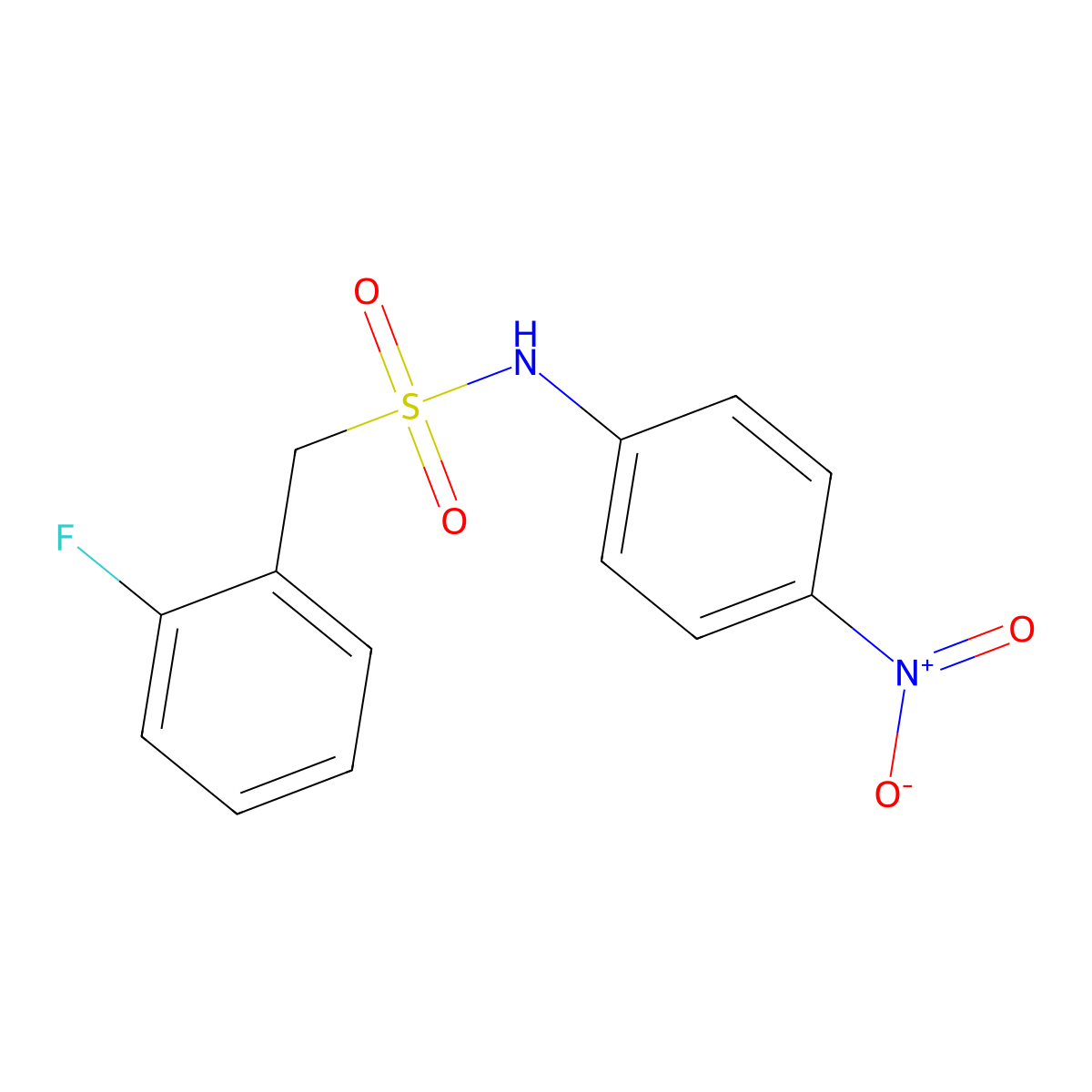 1-(2-fluorophenyl)-N-(4-nitrophenyl)methanesulfonamide molecular structure, CAS 1171990-83-2