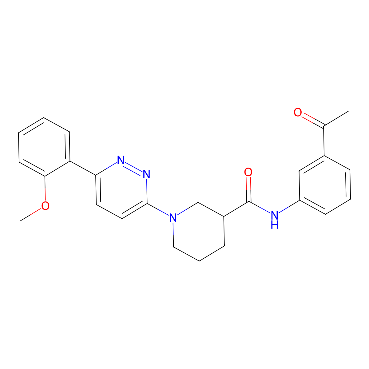 N-(3-acetylphenyl)-1-[6-(2-methoxyphenyl)pyridazin-3-yl]piperidine-3-carboxamide molecular structure, CAS 1171995-64-4