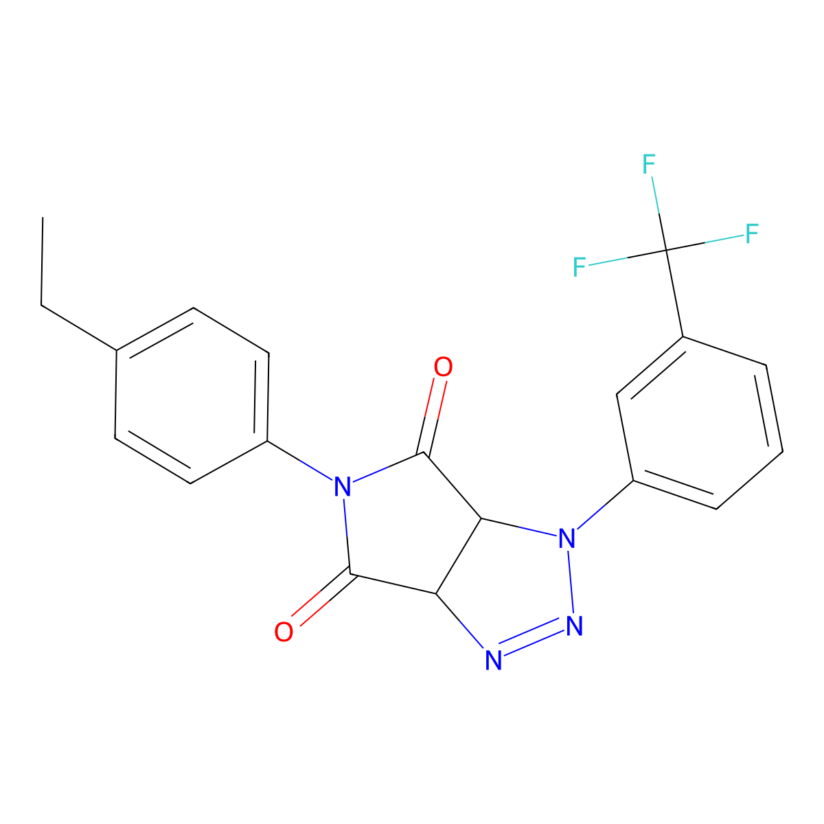 5-(4-ethylphenyl)-1-(3-(trifluoromethyl)phenyl)-1,6a-dihydropyrrolo[3,4-d][1,2,3]triazole-4,6(3aH,5H)-dione molecular structure, CAS 1171999-74-8