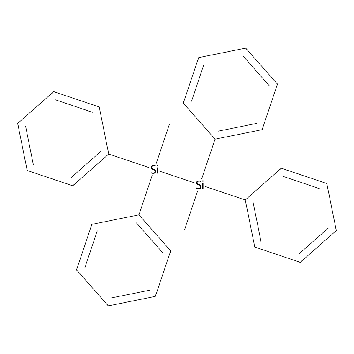 1,2-Dimethyl-1,1,2,2-tetraphenyldisilane molecular structure, CAS 1172-76-5