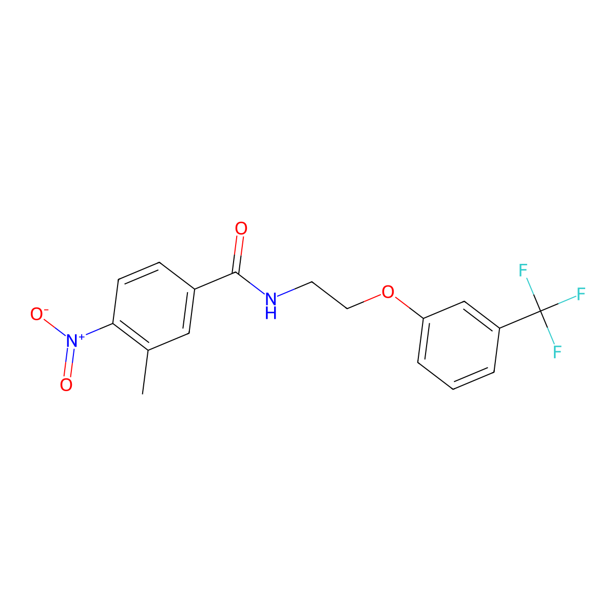 3-methyl-4-nitro-N-{2-[3-(trifluoromethyl)phenoxy]ethyl}benzamide molecular structure, CAS 1172003-14-3