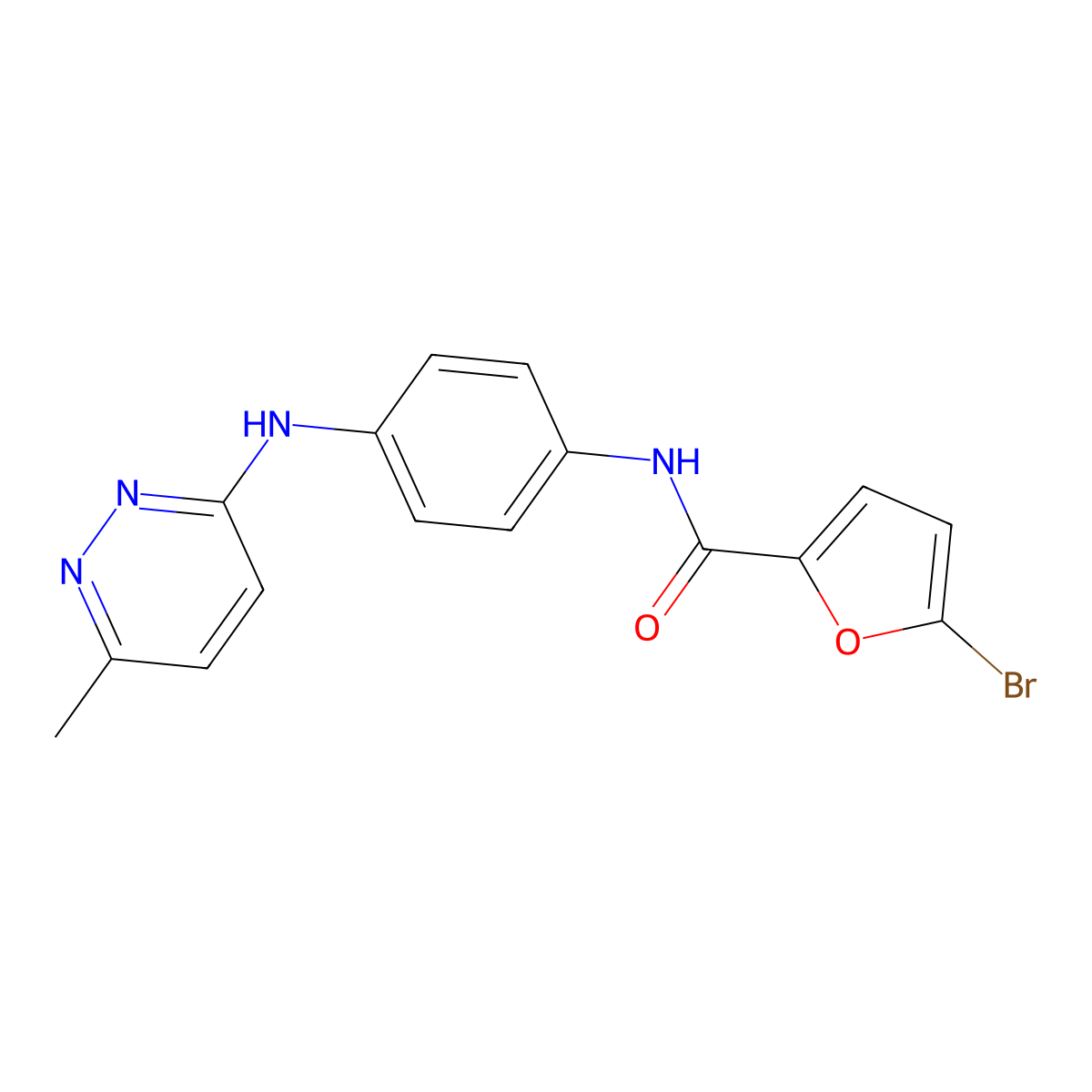 5-bromo-N-{4-[(6-methylpyridazin-3-yl)amino]phenyl}furan-2-carboxamide molecular structure, CAS 1172003-90-5