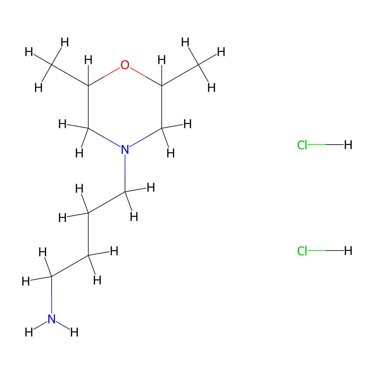 4-(2,6-Dimethylmorpholin-4-yl)butan-1-amine dihydrochloride molecular structure, CAS 1172005-10-5