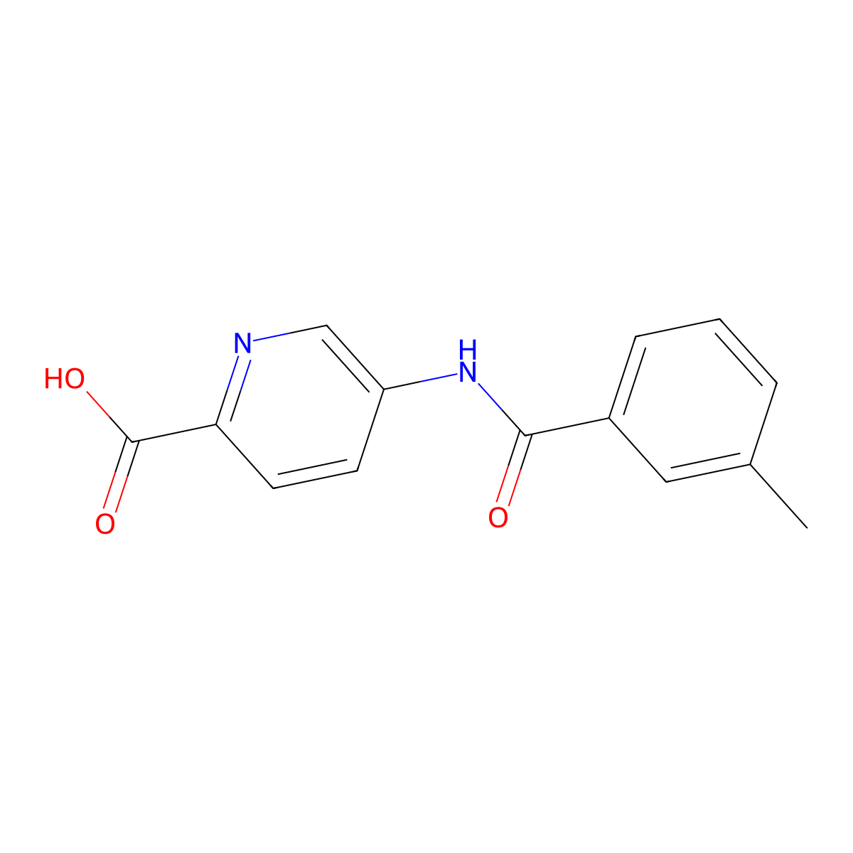 5-[(3-Methylbenzoyl)amino]pyridine-2-carboxylic acid molecular structure, CAS 1172009-92-5