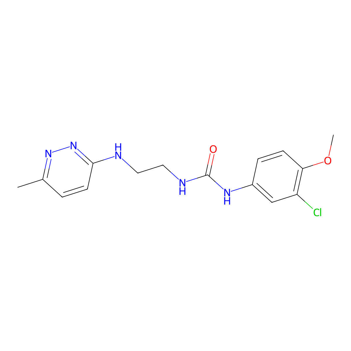 1-(3-Chloro-4-methoxyphenyl)-3-{2-[(6-methylpyridazin-3-yl)amino]ethyl}urea molecular structure, CAS 1172014-58-2