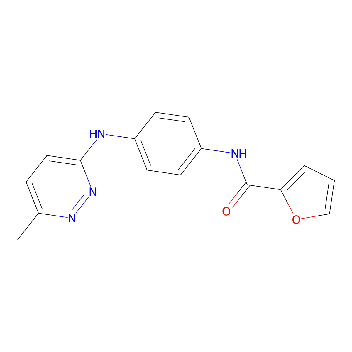 N-(4-((6-methylpyridazin-3-yl)amino)phenyl)furan-2-carboxamide molecular structure, CAS 1172019-16-7