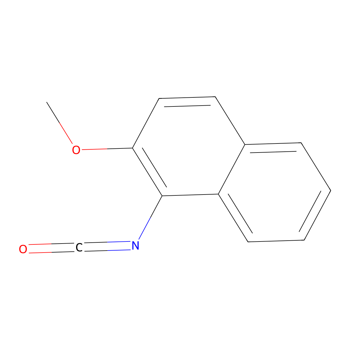 1-Isocyanato-2-methoxynaphthalene molecular structure, CAS 117202-73-0