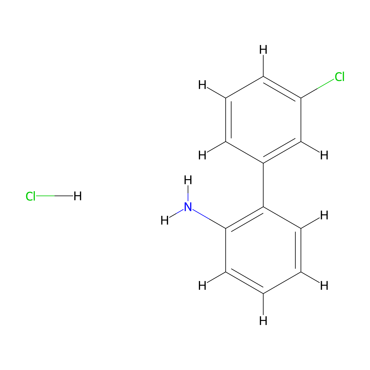3'-Chlorobiphenyl-2-ylamine hydrochloride molecular structure, CAS 1172032-93-7