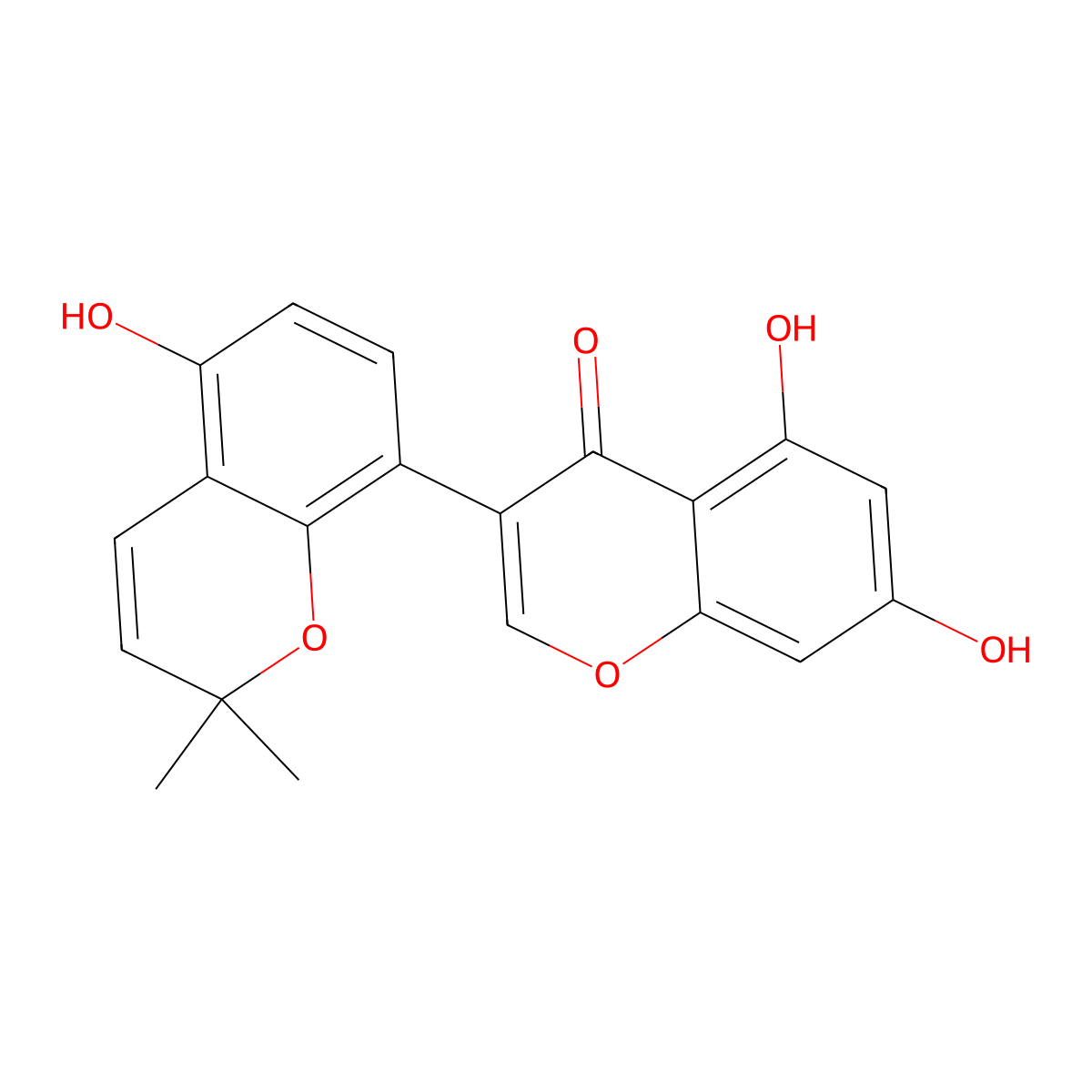 Sophoraisoflavone A molecular structure, CAS 117204-81-6