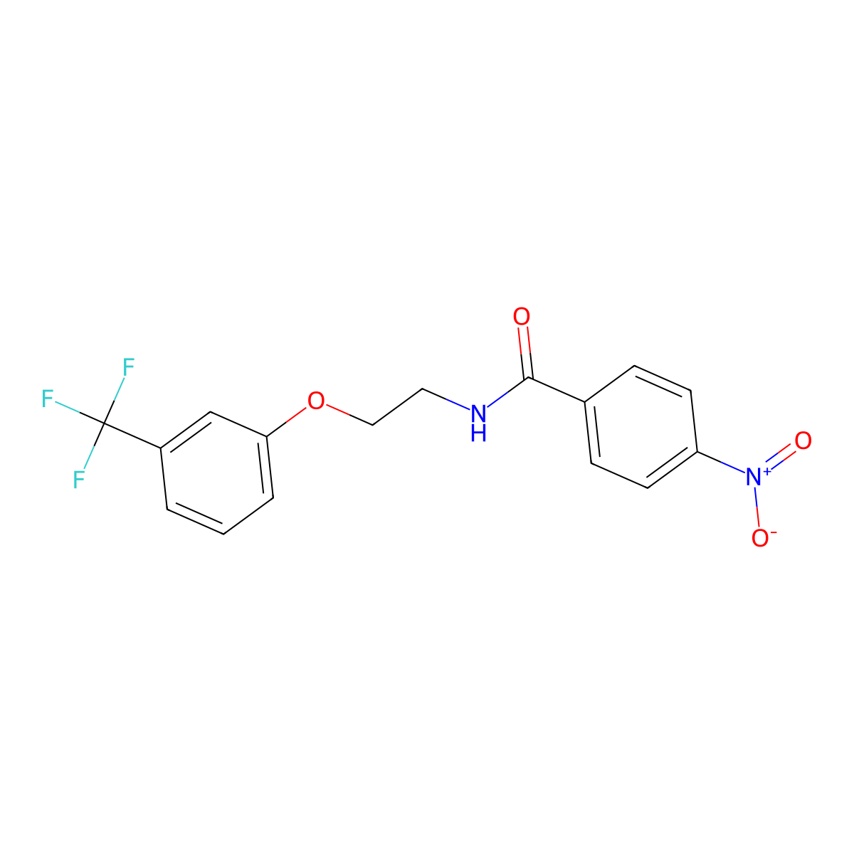 4-nitro-N-{2-[3-(trifluoromethyl)phenoxy]ethyl}benzamide molecular structure, CAS 1172051-99-8