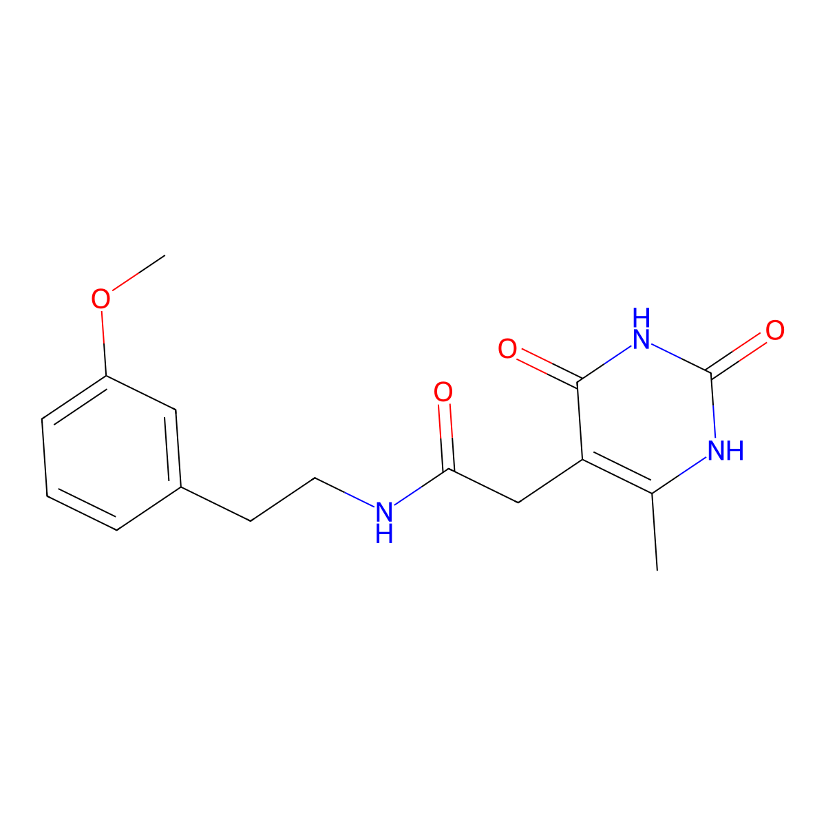 N-(3-methoxyphenethyl)-2-(6-methyl-2,4-dioxo-1,2,3,4-tetrahydropyrimidin-5-yl)acetamide molecular structure, CAS 1172055-06-9
