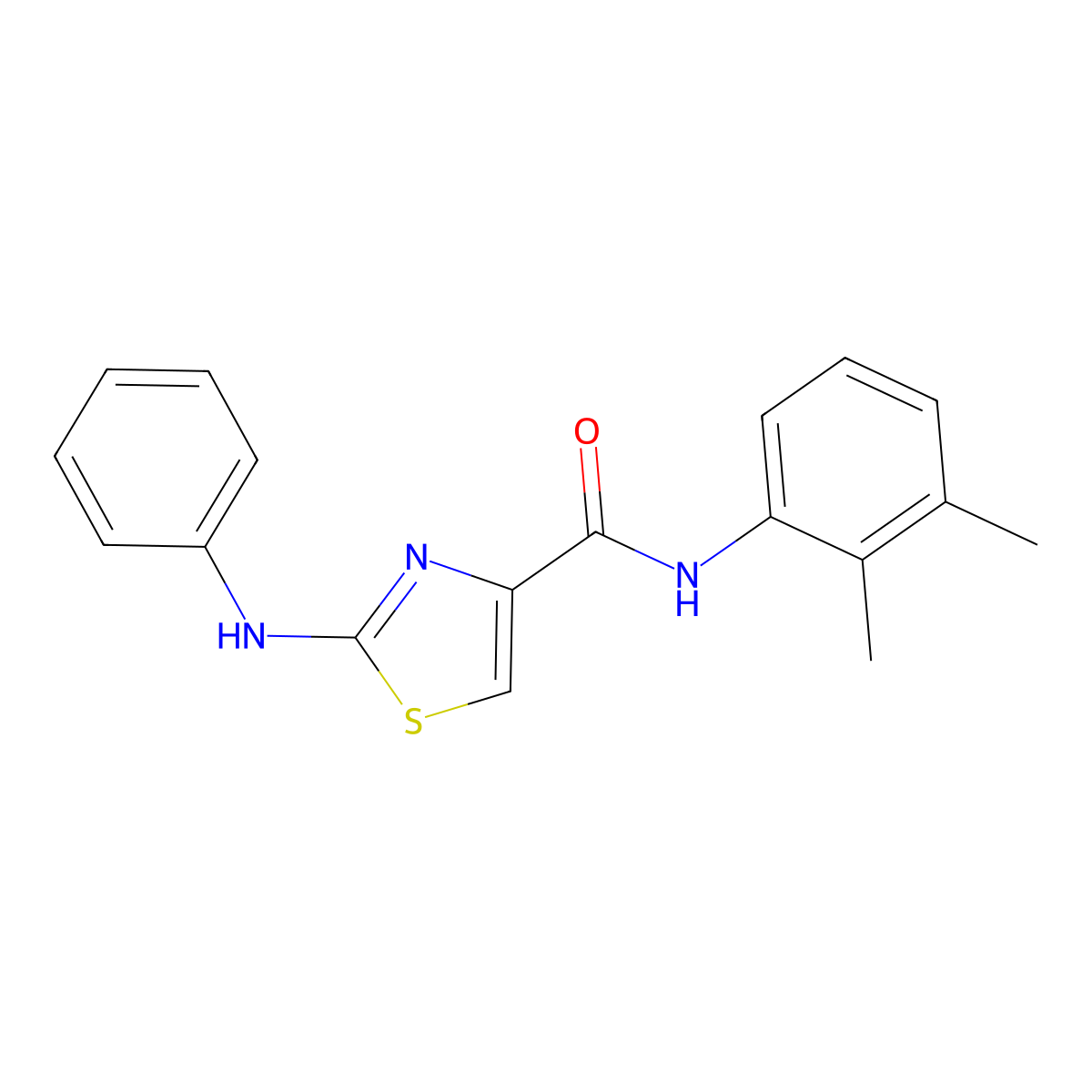 N-(2,3-dimethylphenyl)-2-(phenylamino)thiazole-4-carboxamide molecular structure, CAS 1172059-56-1
